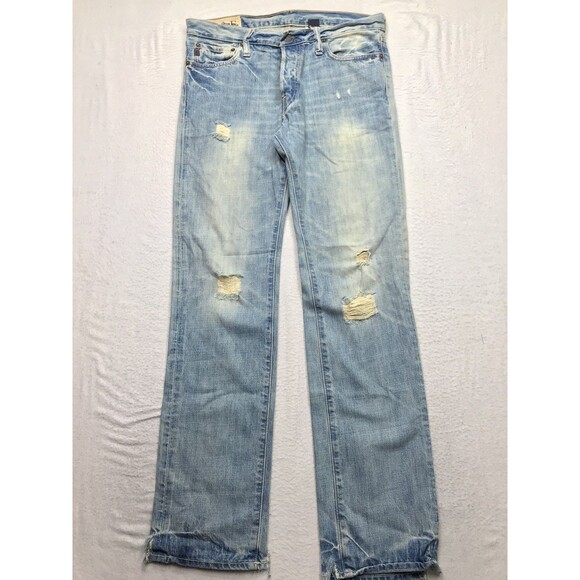 Abercrombie & Fitch Other - Y2K ABERCROMBIE & FITCH Remsen Jeans Men 32x34 Distressed Low Rise Slim Straight